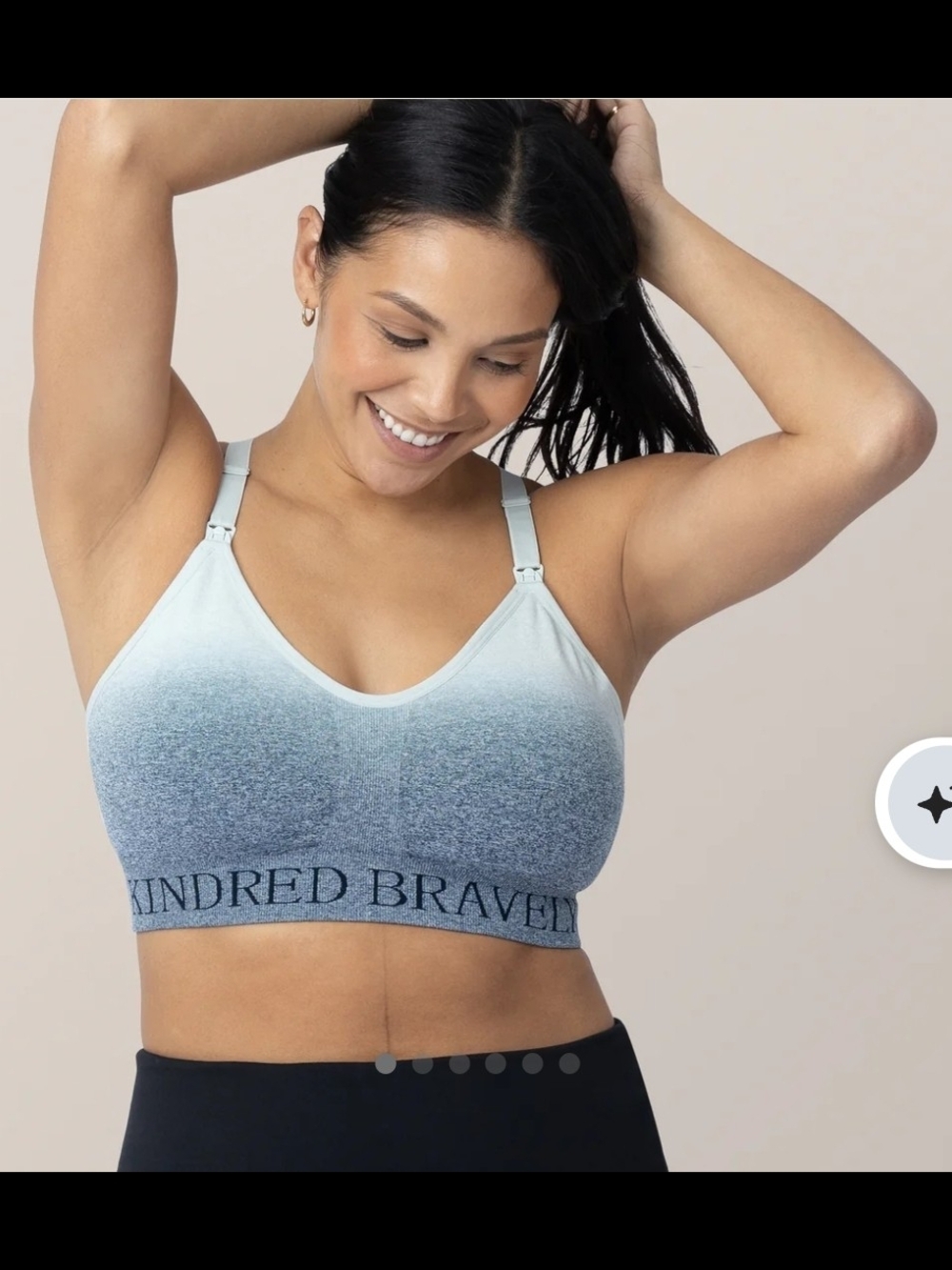 Kindred Bravely Sublime Low Impact Nursing Sports Bra M Busty E-I Ombre Storm